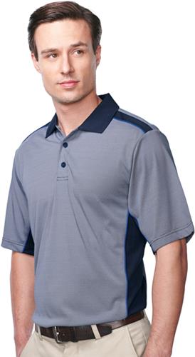 Tri-Mountain Accolade Stripe Polo w/ Mesh Panels. Printing is available for this item.