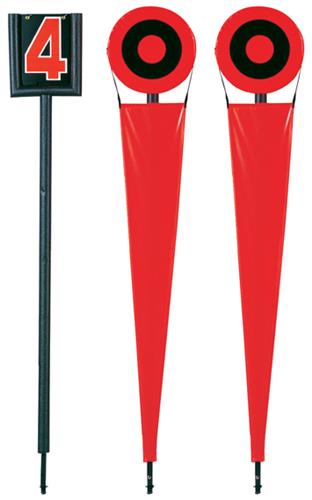 Weighted Training Football CHAMPRO Football Yard Markers - 13\" Orange PVC Foam (Set Of 11) Football Goalpost