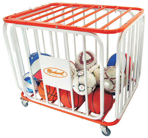 E73759 Markwort Stag Basketball Tubular Steel Cage Cart