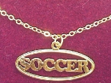 Rixstine Gold Plated Soccer Necklace