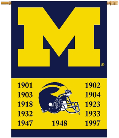COLLEGIATE Michigan Champ 2-Sided 28" x 40" Banner