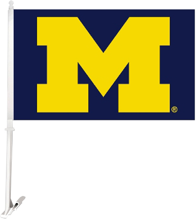 COLLEGIATE Michigan 2-Sided 11" x 18" Car Flag