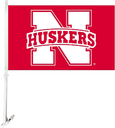 COLLEGIATE Nebraska 2-Sided 11" x 18" Car Flag