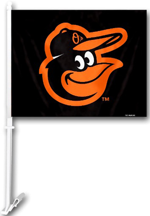 MLB Baltimore Orioles 2-Sided 11" x 14" Car Flag