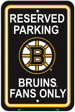 BSI NHL Boston Bruins Plastic Parking Sign