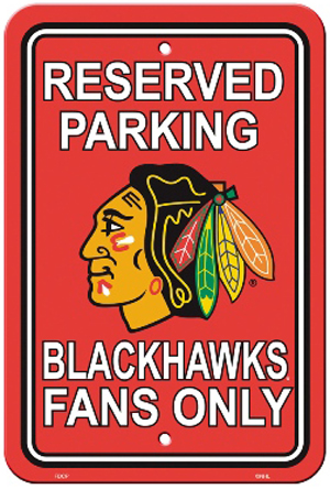 BSI NHL Chicago Blackhawks Plastic Parking Sign