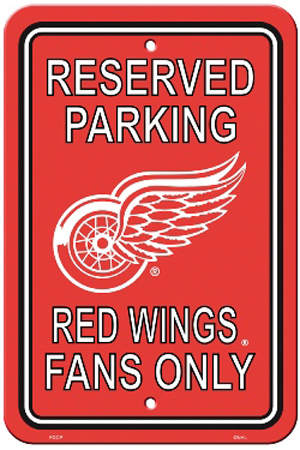 BSI NHL Detroit Red Wings Plastic Parking Sign