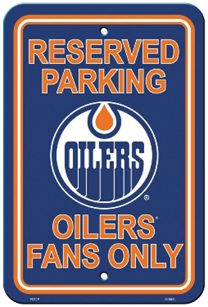 BSI NHL Edmonton Oilers Plastic Parking Sign