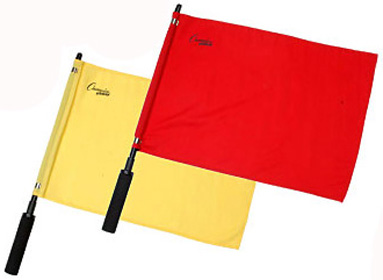 Official Solid Soccer Linesman Ref Flags-Set of 2