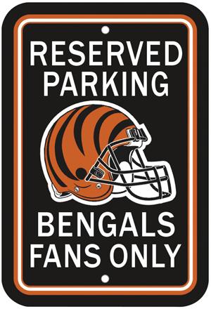 BSI NFL Cincinnati Bengals Reserved Parking Sign