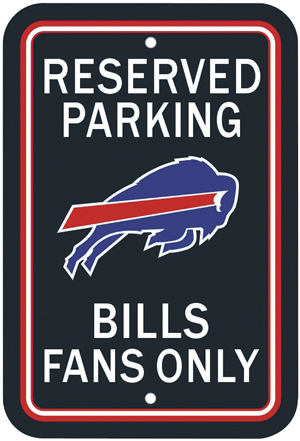 BSI NFL Buffalo Bills Reserved Parking Sign