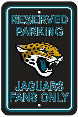 BSI NFL Jacksonville Jaguars Reserved Parking Sign