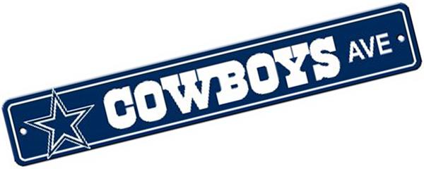 BSI NFL Dallas Cowboys Plastic Street Sign