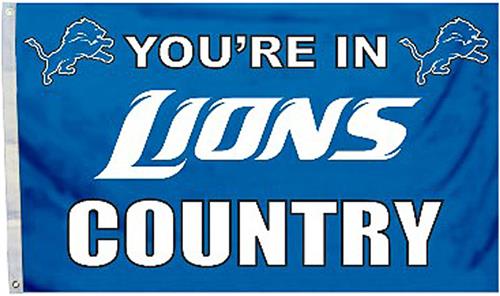 BSI NFL Detroit Lions 3' x 5' Flag w/Grommets