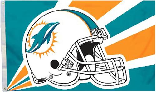 BSI NFL Miami Dolphins 3' x 5' Flag w/Grommets