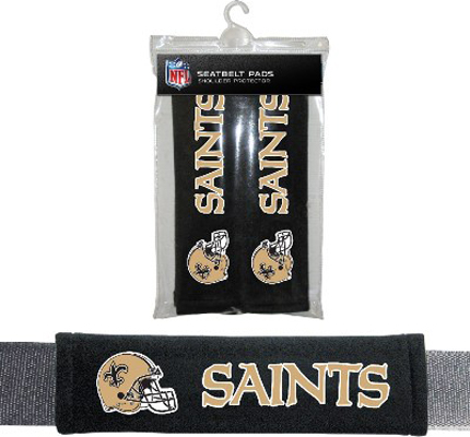 BSI NFL New Orleans Saints Seat Belt Pads (2Pk)
