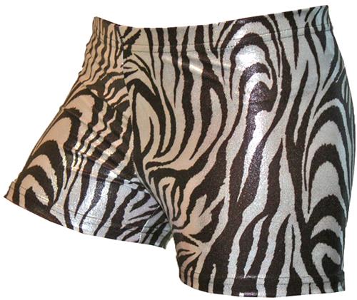 Gem Gear Compression Metallic Zebra Shorts