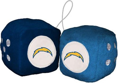 BSI NFL San Diego Chargers Fuzzy Dice