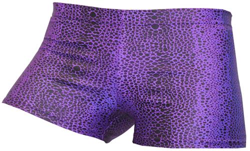 Gem Gear Compression Purple Snakeskin Shorts