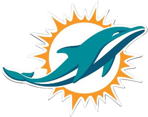 BSI NFL Miami Dolphins Logo 12" Die Cut Car Magnet