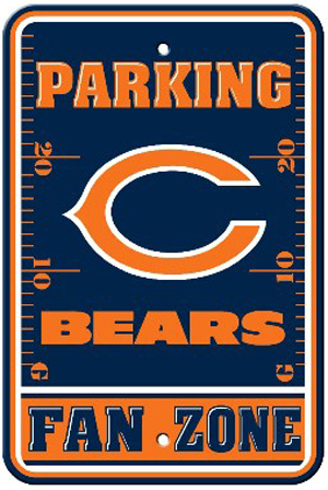 BSI NFL Chicago Bears Fan Zone Parking Sign