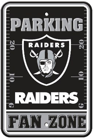 BSI NFL Oakland Raiders Fan Zone Parking Sign