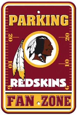 BSI NFL Washington Redskins Fan Zone Parking Sign