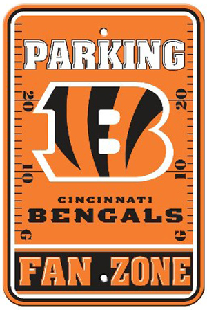 BSI NFL Cincinnati Bengals Fan Zone Parking Sign