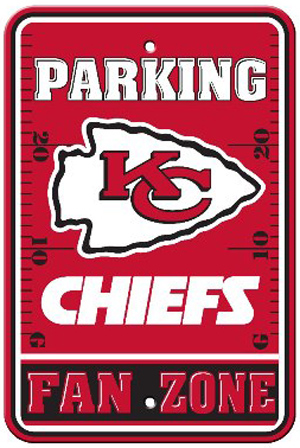 BSI NFL Kansas City Chiefs Fan Zone Parking Sign