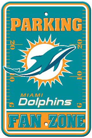 BSI NFL Miami Dolphins Fan Zone Parking Sign