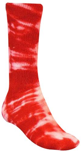 Adult Medium 9-11 (Light Blue) Tie-Dyed Athletic Crew Length Socks