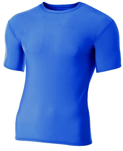 A4 Adult A3XL (SILVER) Short Sleeve Compression Tee - Closeout