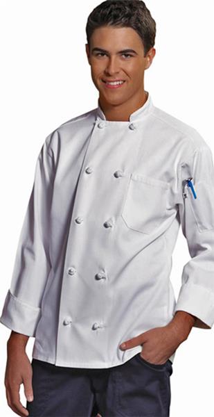Black or White 0403 Uncommon Threads Chef Coat XS to 2XL 10 Knot Cotton 