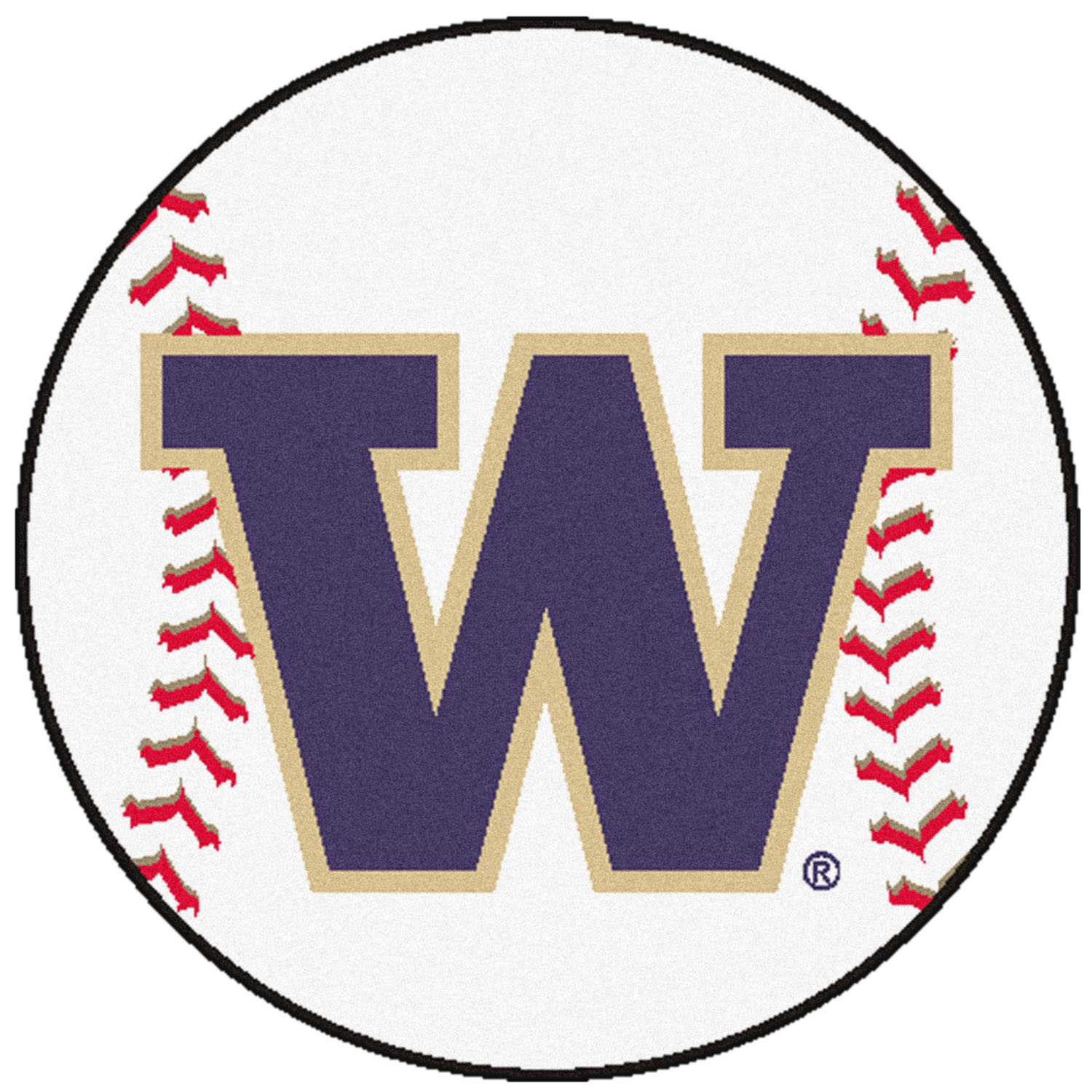 E77184 Fan Mats NCAA Univ. of Washington Baseball Mat