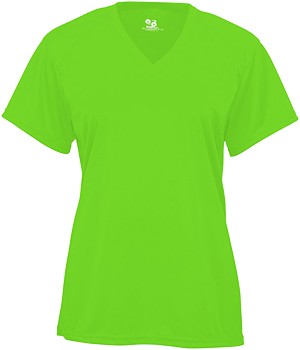 Badger Sport B-Core Ladies Girls Short Sleeve V-Neck Tee