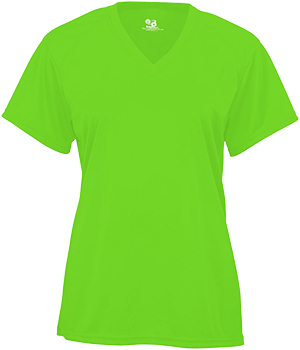 Badger Sport B-Core Ladies'/Girls' SS V-Neck Tee. Printing is available for this item.