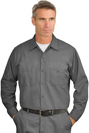 Red Kap Mens Long Sleeve Industrial Work Shirt