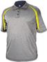 Adult (A3Xl-Steel Heather/Safety Yellow) Loose Fit Polo Shirt 