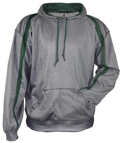 Badger Sport Polyester Fusion Hooded Sweatshirt. Decorated in seven days or less.
