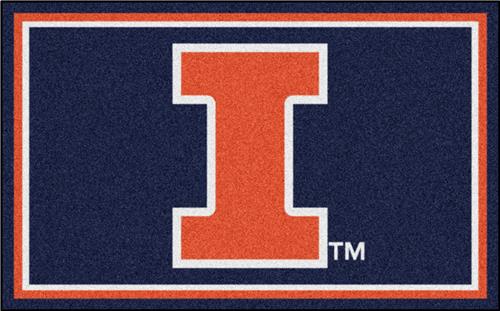 Fan Mats NCAA University of Illinois 4x6 Rug