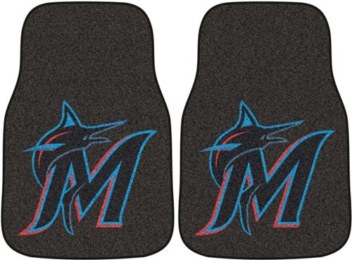 Fan Mats MLB Miami Marlins Carpet Car Mats (set)