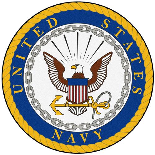 Fan Mats United States Navy 44" Round Area Rug