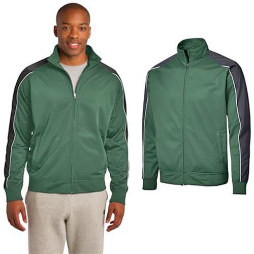 Sport-Tek Mens Piped Tricot Track Jacket. Decorated in seven days or less.