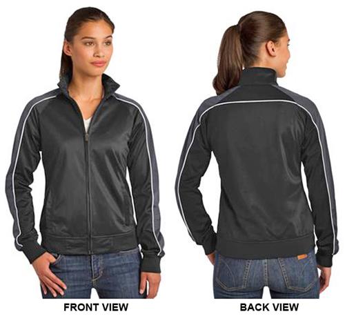 Sport-Tek Ladies Piped Tricot Track Jacket. Decorated in seven days or less.