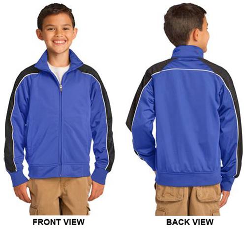 Sport-Tek Youth Piped Tricot Track Jacket. Decorated in seven days or less.