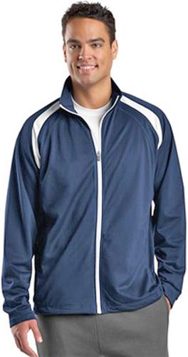 Sport-Tek Mens Tricot Track Jacket. Decorated in seven days or less.