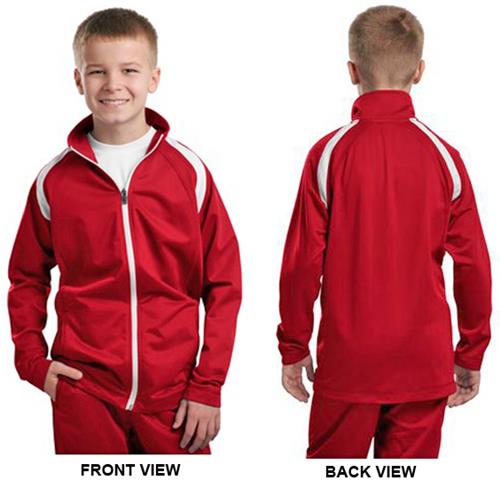 Sport-Tek Youth Tricot Track Jacket. Decorated in seven days or less.