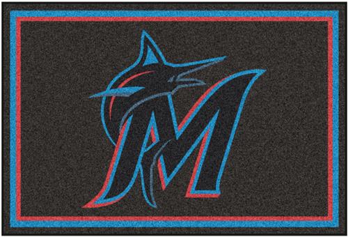 Fan Mats MLB Miami Marlins 5x8 Rug