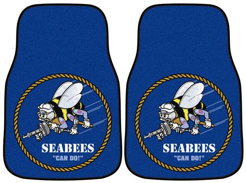 Fan Mats Navy Seabees Carpet Car Mats (set)