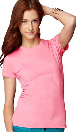 Anvil Pink Women's Junior Fit Fashion T-Shirts